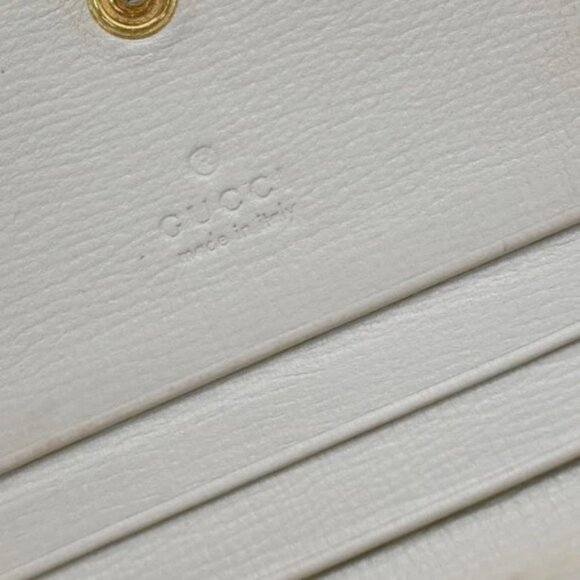GUCCI GG Pattern Horsebit Bifold Wallet Supreme Leather Beige White GHW 02EG213 - Picture 13 of 14